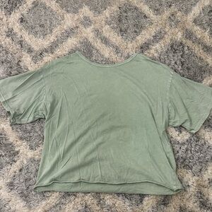 Caution To The Wind Sage Green Short Sleeve Tee